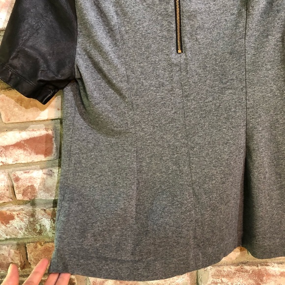 Pre❤️’d-J Crew Leather Sleeve Shirt - Picture 3 of 6